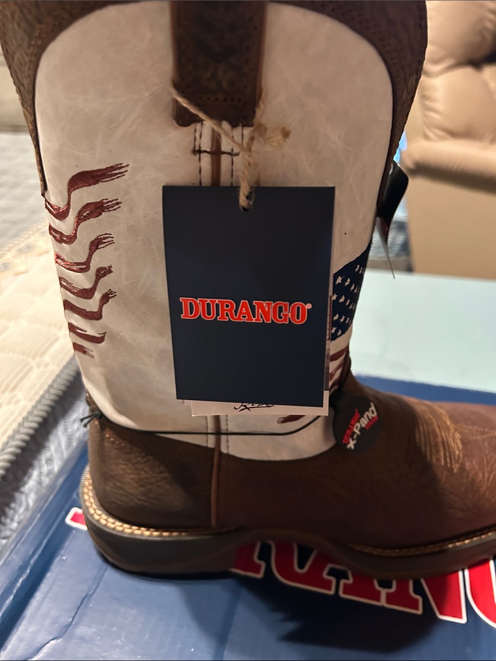 Durango Navy Box with Prominent Red Logo - Picture 3 of 8